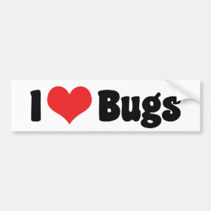 Autocollant De Voiture J'adore les punaises de cœur - Entomologiste des i
