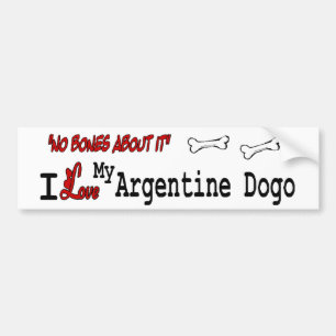 Autocollant De Voiture J'adore mon Dogo Argentin