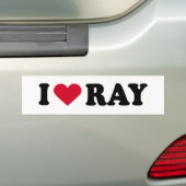 AUTOCOLLANT DE VOITURE J'ADORE RAY (En voiture)