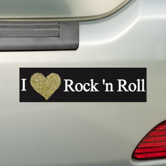 Autocollant De Voiture j'adore rock'n roll (En voiture)