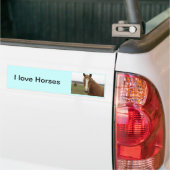 Autocollant De Voiture J'adore Sticker de pare-chocs pour chevaux (Sur camion)