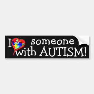 Autocollant De Voiture J'ai <3 personnes avec AUTISM!