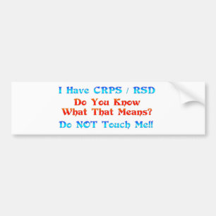 Autocollant De Voiture J'ai des CRP que RSD vous savent ce que ce