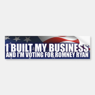 Autocollant De Voiture J'ai établi mes affaires - Romney Ryan