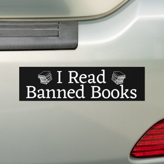 Autocollant De Voiture J'ai lu des livres interdits en noir et blanc (En voiture)