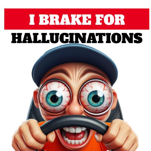 AUTOCOLLANT DE VOITURE J'AI PRIS DES HALLUCINATIONS