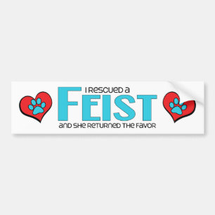 Autocollant De Voiture J'ai secouru un Feist (le chien femelle)
