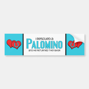 Autocollant De Voiture J'ai secouru un palomino (le cheval masculin)