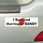 Autocollant De Voiture J'ai survécu au bumpersticker de SANDY d'ouragan (En voiture)