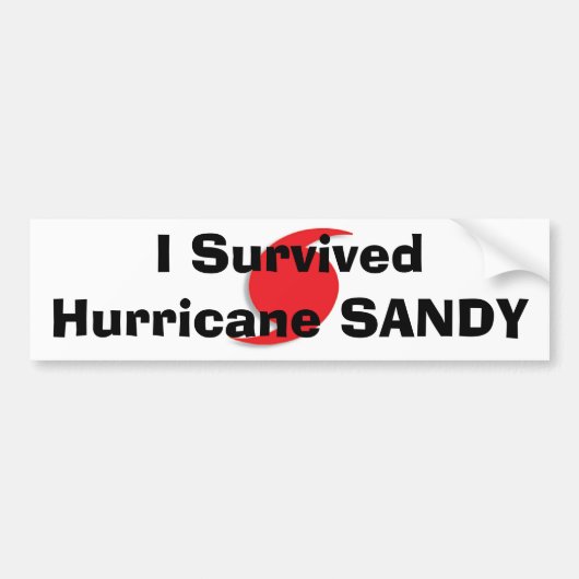 Autocollant De Voiture J'ai survécu au bumpersticker de SANDY d'ouragan (Devant)