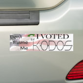 Autocollant De Voiture J'ai voté pour Kodos (En voiture)