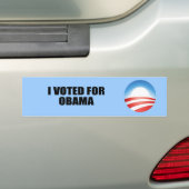 AUTOCOLLANT DE VOITURE J'AI VOTÉ POUR OBAMA (En voiture)