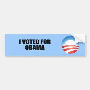 AUTOCOLLANT DE VOITURE J'AI VOTÉ POUR OBAMA