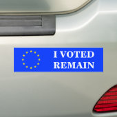 AUTOCOLLANT DE VOITURE J'AI VOTÉ RESTE ADHÉSIF POUR PARE-CHOCS (En voiture)