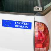 AUTOCOLLANT DE VOITURE J'AI VOTÉ RESTE ADHÉSIF POUR PARE-CHOCS (Sur camion)