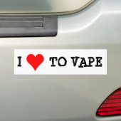 AUTOCOLLANT DE VOITURE J'AIME À VAPE (En voiture)