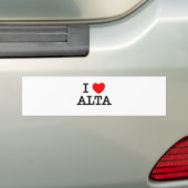 Autocollant De Voiture J'aime Alta (En voiture)