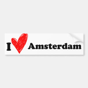 Autocollant De Voiture J'aime Amsterdam
