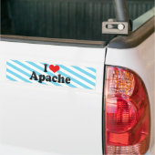 Autocollant De Voiture J'aime Apache (Sur camion)