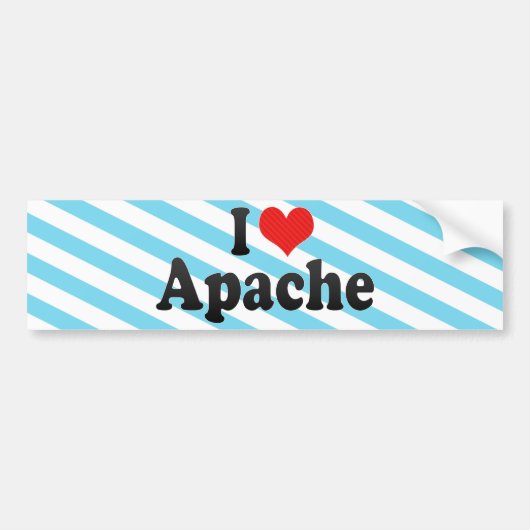 Autocollant De Voiture J'aime Apache (Devant)