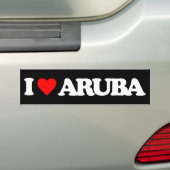 AUTOCOLLANT DE VOITURE J'AIME ARUBA (En voiture)