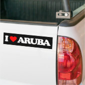 AUTOCOLLANT DE VOITURE J'AIME ARUBA (Sur camion)