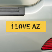 AUTOCOLLANT DE VOITURE J'AIME AZ (En voiture)