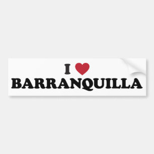 Autocollant De Voiture J'aime Barranquilla Colombie