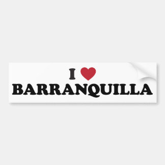 Autocollant De Voiture J'aime Barranquilla Colombie