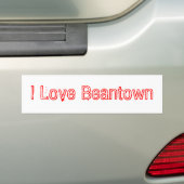 Autocollant De Voiture J'aime Beantown (En voiture)