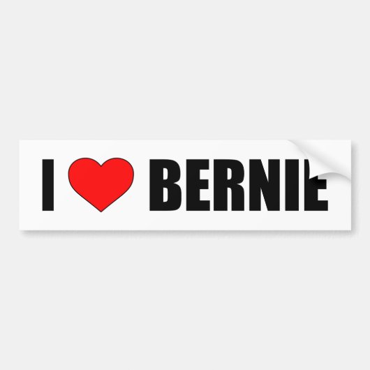 AUTOCOLLANT DE VOITURE "J'AIME BERNIE" (Devant)