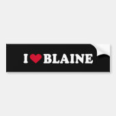 AUTOCOLLANT DE VOITURE J'AIME BLAINE (Devant)