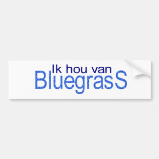 Autocollant De Voiture J'aime Bluegrass