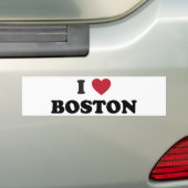 Autocollant De Voiture J'aime Boston le Massachusetts (En voiture)