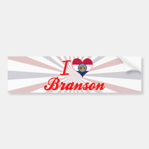 Autocollant De Voiture J'aime Branson, Missouri