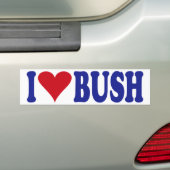 Autocollant De Voiture J'aime Bush (En voiture)