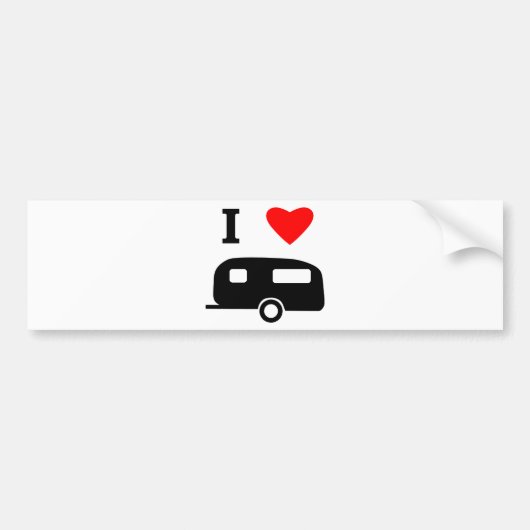 Autocollant De Voiture J'aime camper (Devant)