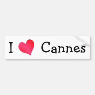 Autocollant De Voiture J'aime Cannes