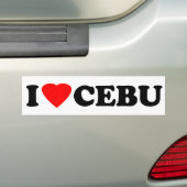 Autocollant De Voiture J'aime Cebu (En voiture)