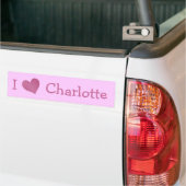 Autocollant De Voiture J'aime Charlotte (Sur camion)