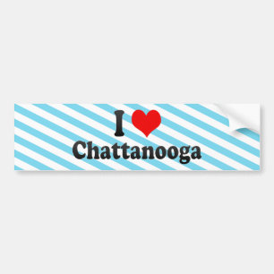 Autocollant De Voiture J'aime Chattanooga, Etats-Unis