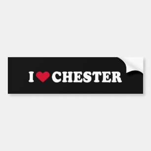 AUTOCOLLANT DE VOITURE J'AIME CHESTER