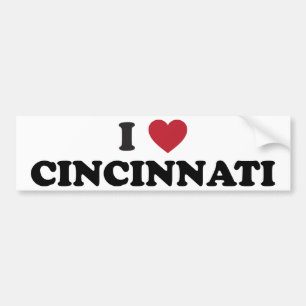 Autocollant De Voiture J'aime Cincinnati Ohio