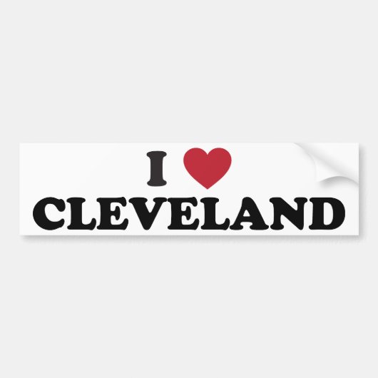 Autocollant De Voiture J'aime Cleveland Ohio (Devant)