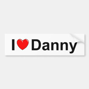 Autocollant De Voiture J'aime (coeur) Danny