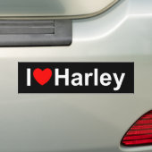 Autocollant De Voiture J'aime (coeur) Harley (En voiture)