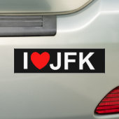 Autocollant De Voiture J'aime (coeur) JFK (En voiture)
