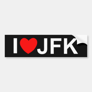 Autocollant De Voiture J'aime (coeur) JFK