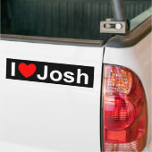Autocollant De Voiture J'aime (coeur) Josh (Sur camion)