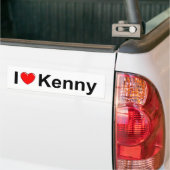Autocollant De Voiture J'aime (coeur) Kenny (Sur camion)